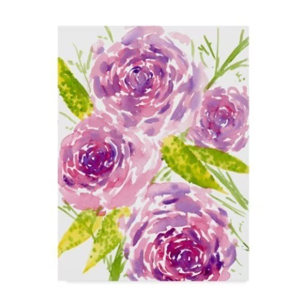 Melissa Wang 'Bouquet Rose Ii' Canvas Art, 14x19, Trademark Fine Art, Mfr#: WAG07616-C1419GG